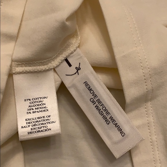 Ann Taylor short sleeve cream top - Picture 3 of 4